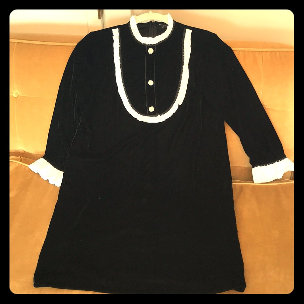 Zara velvet and rhinestone dress